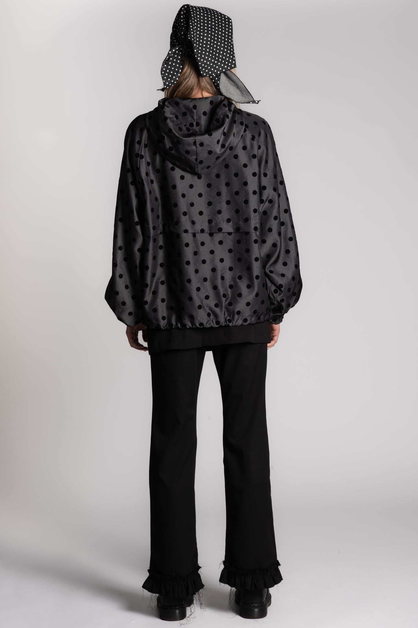 Dot hooded jacket