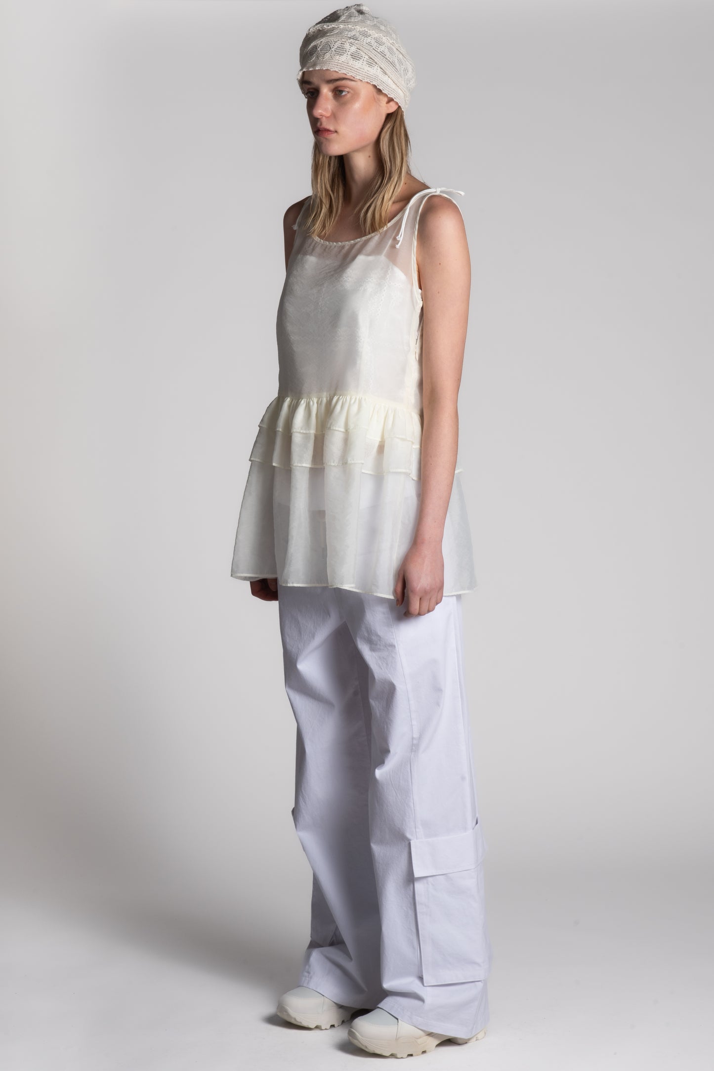 White embroidery cami top