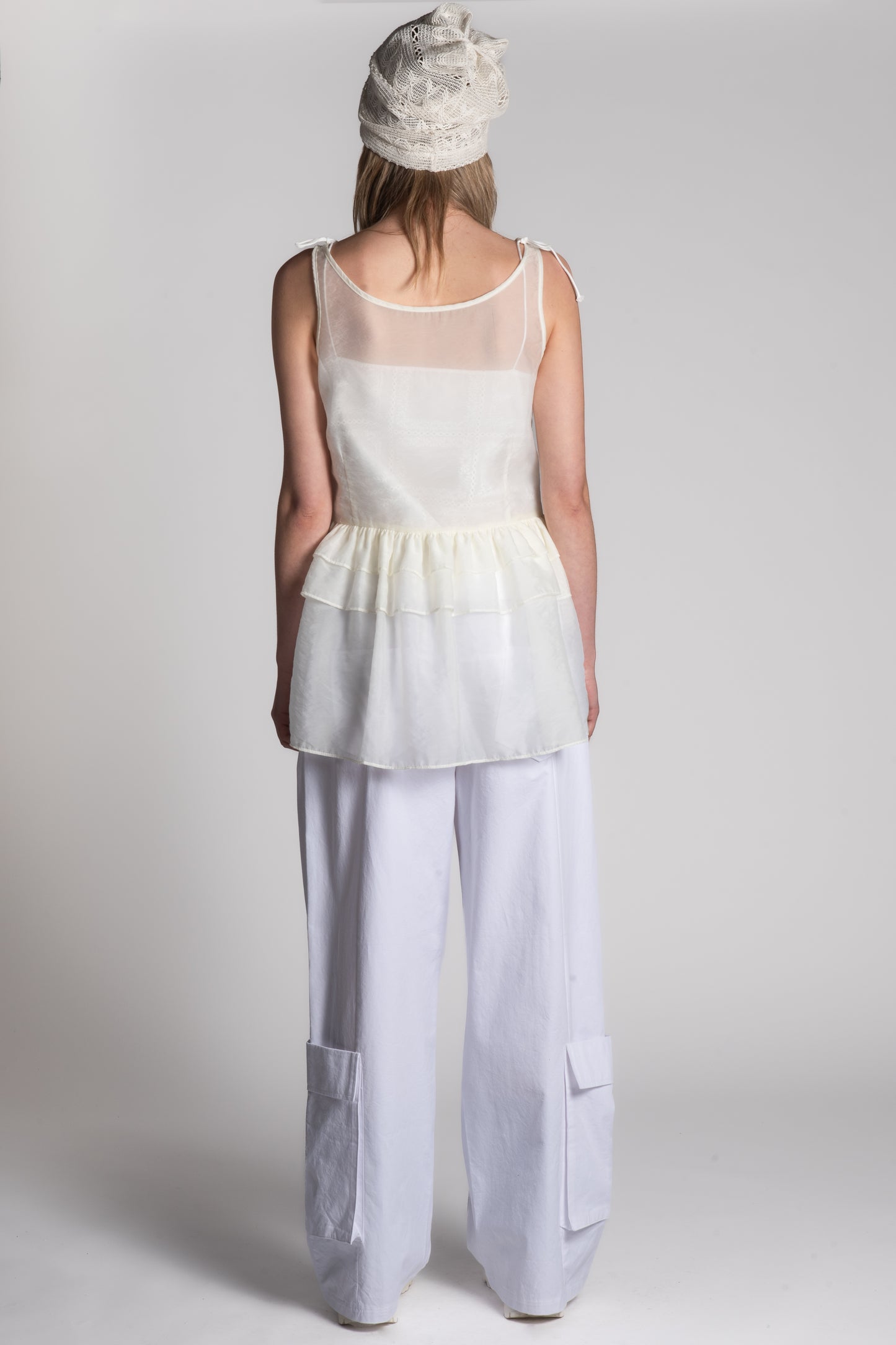 White embroidery cami top