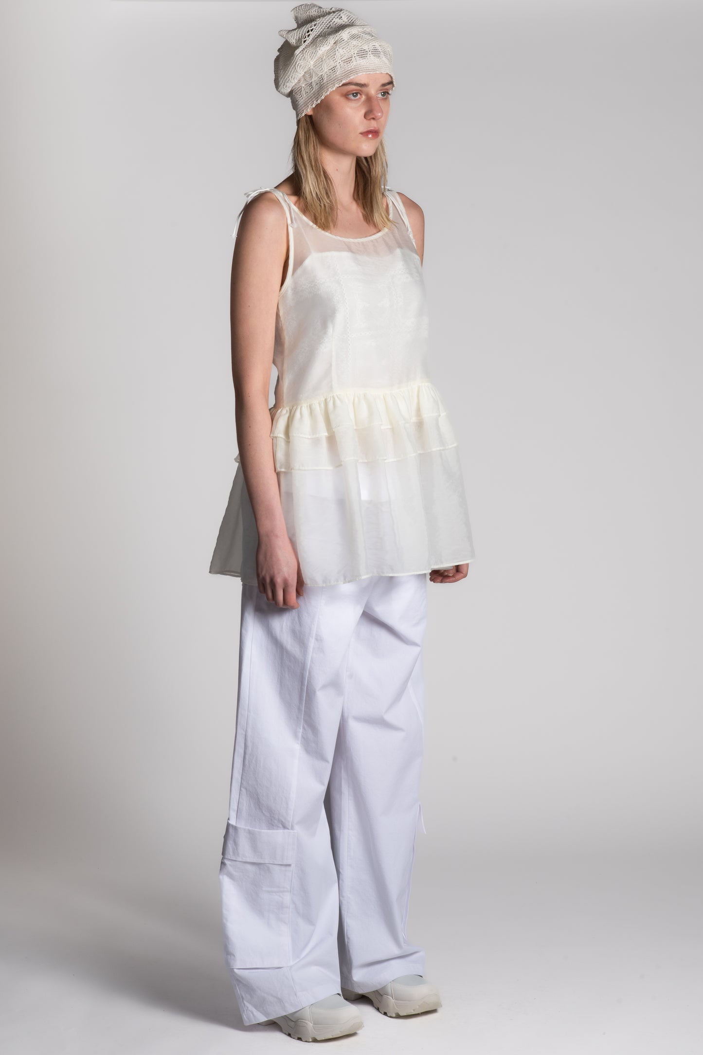White embroidery cami top