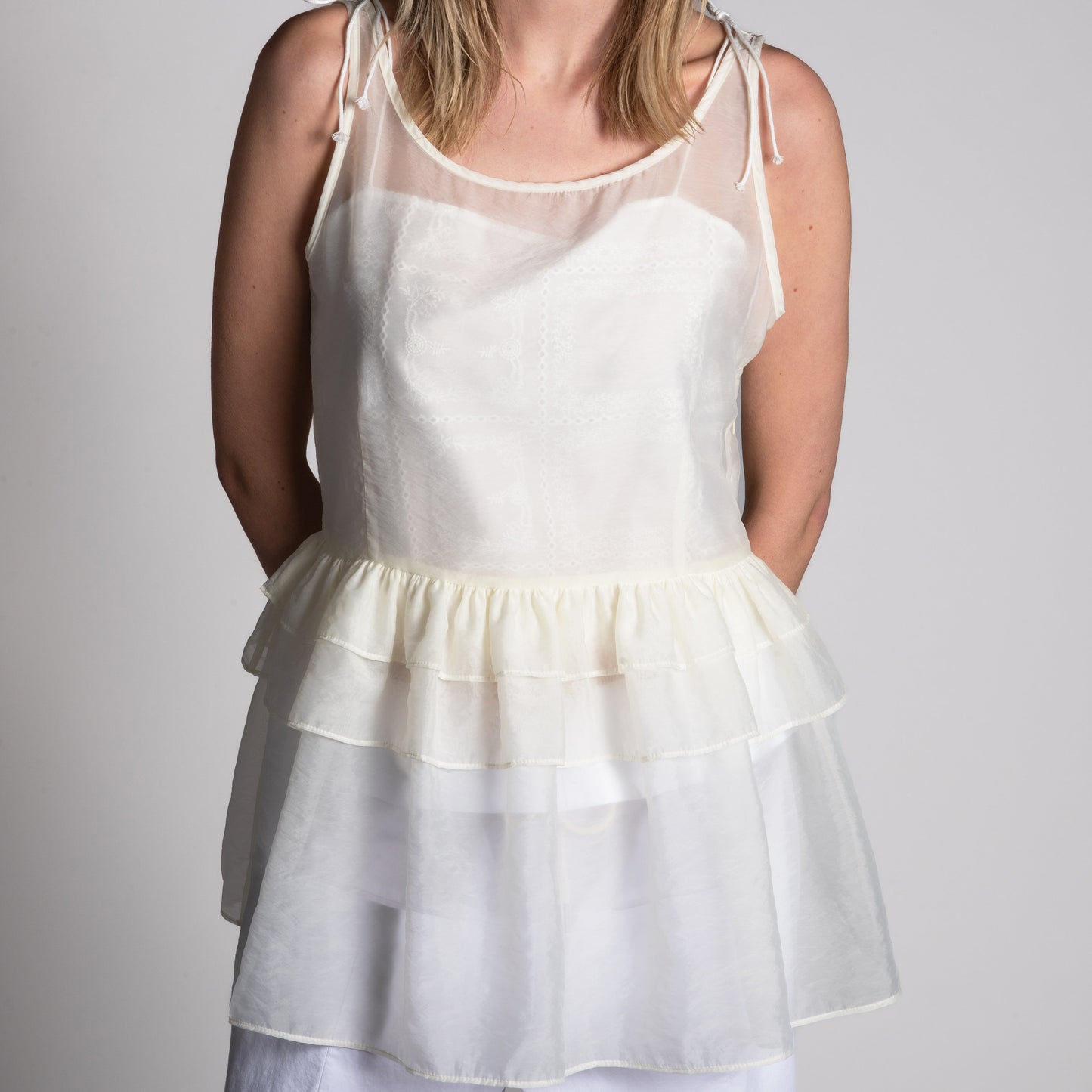 White sheer dress