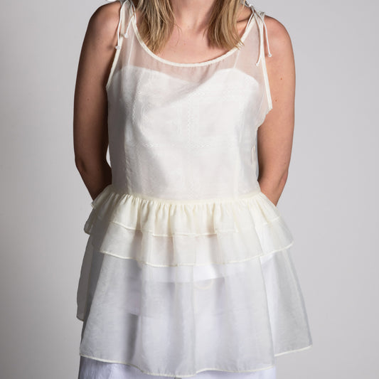 White sheer dress
