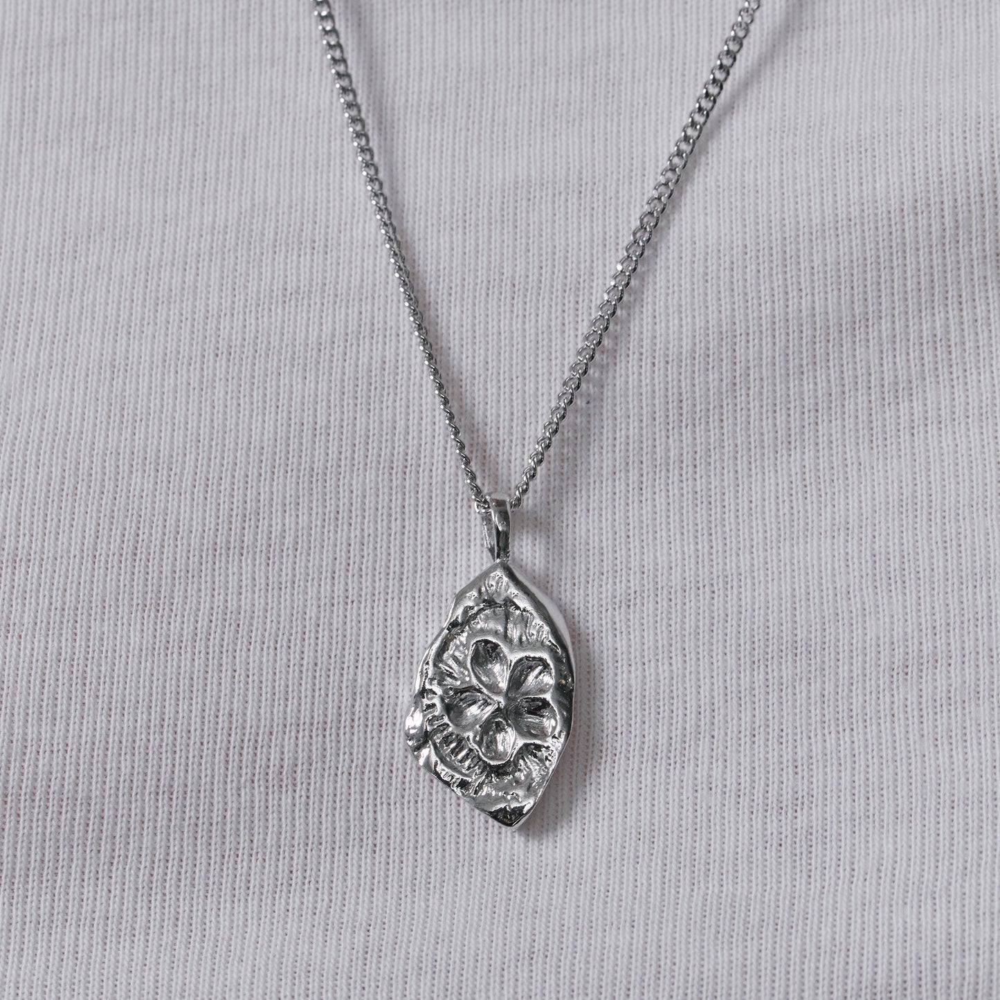 Flower fossil necklace (two)