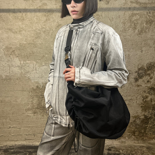 Drawstring crossbody bag