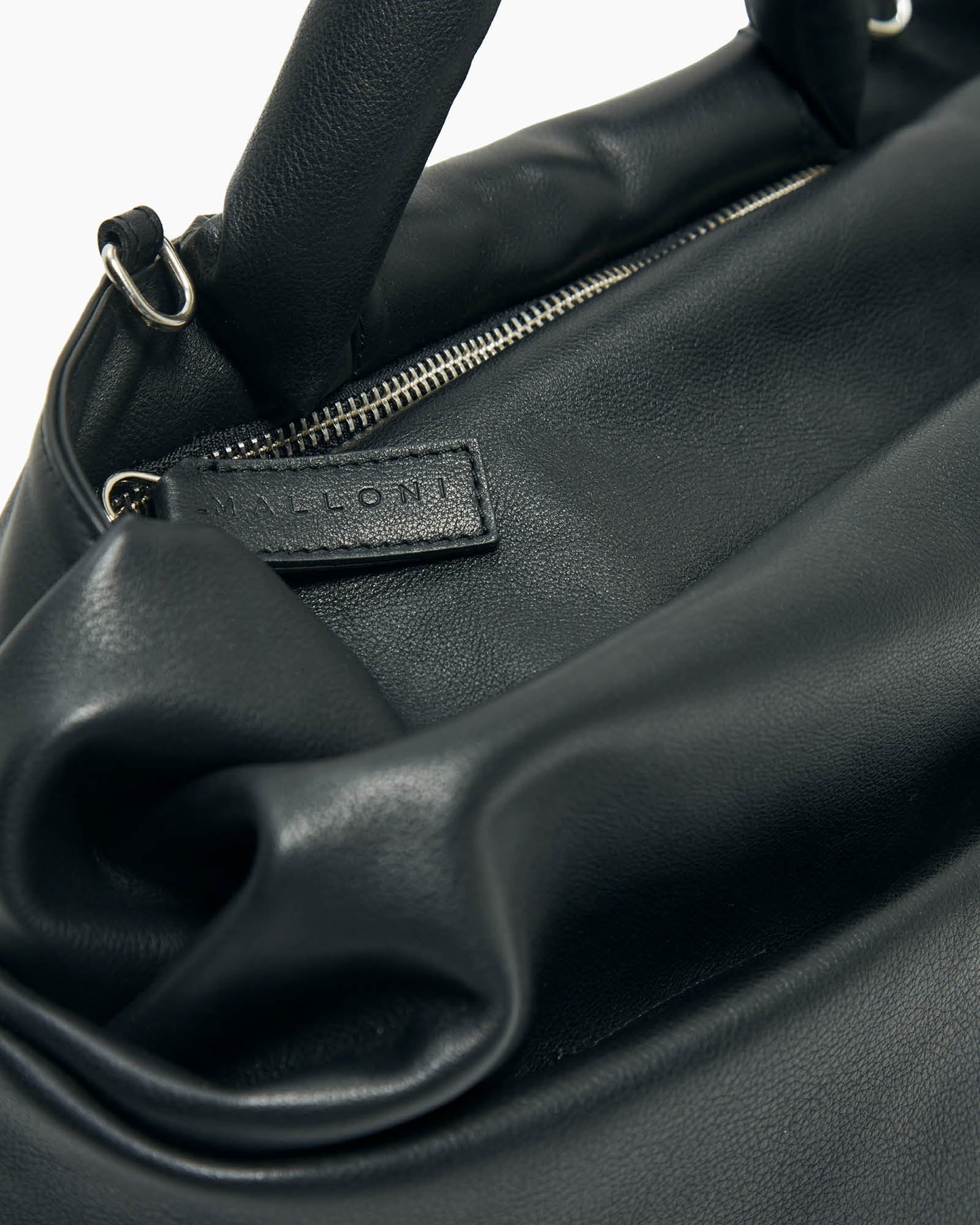 Soft padded leather handbag
