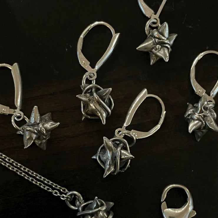 Spike ball earring
