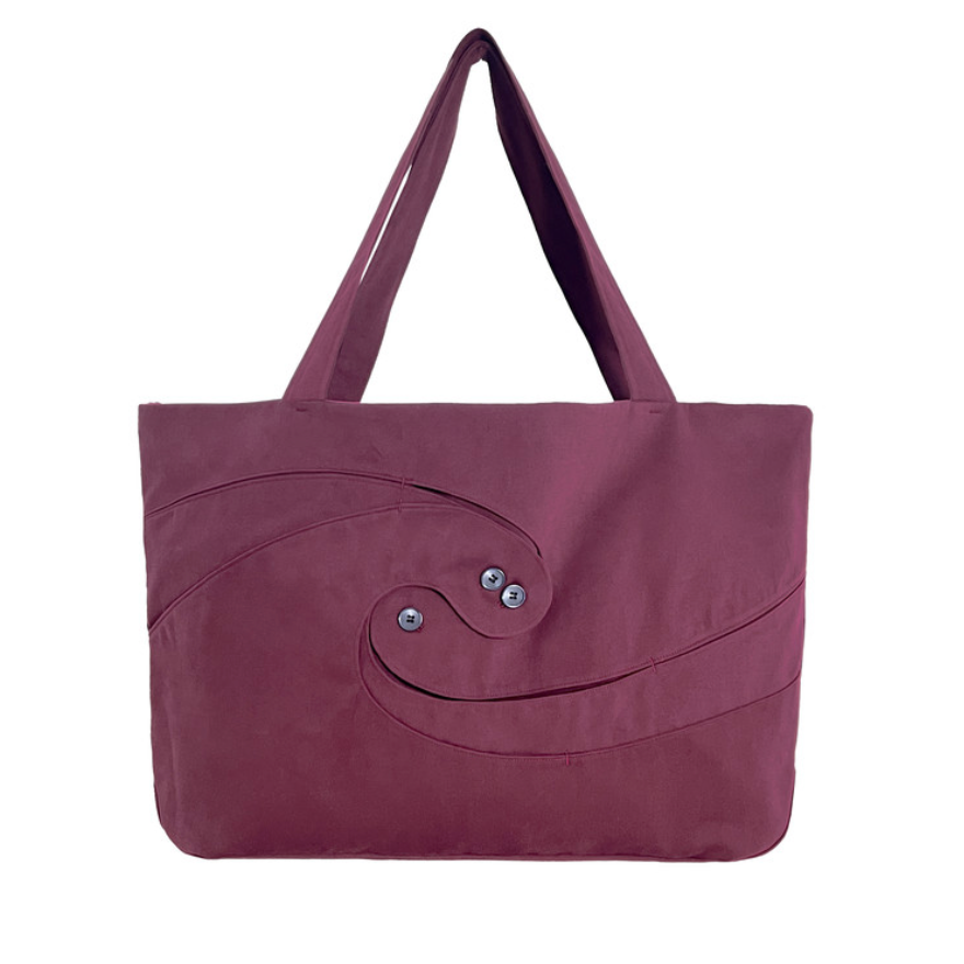 Spiral tote bag cordovan red