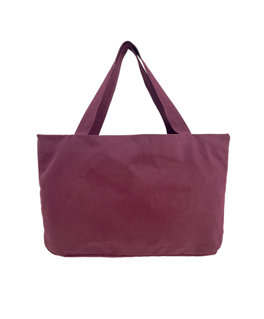 Spiral tote bag cordovan red