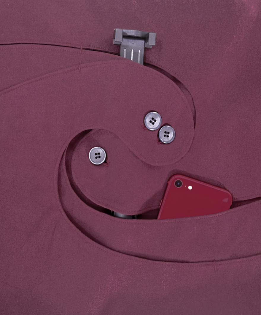 Spiral tote bag cordovan red