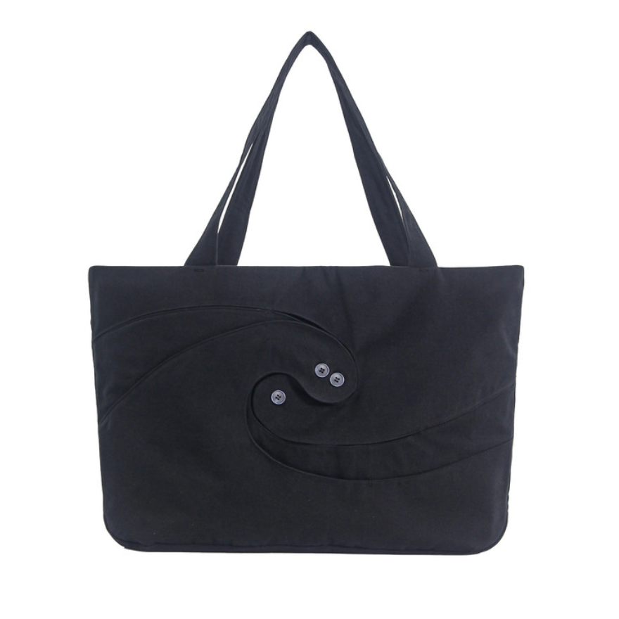 Spiral tote bag black