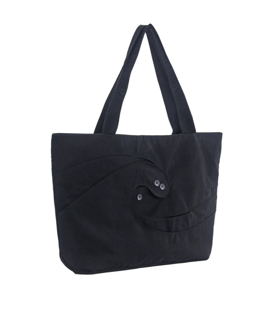 Spiral tote bag black