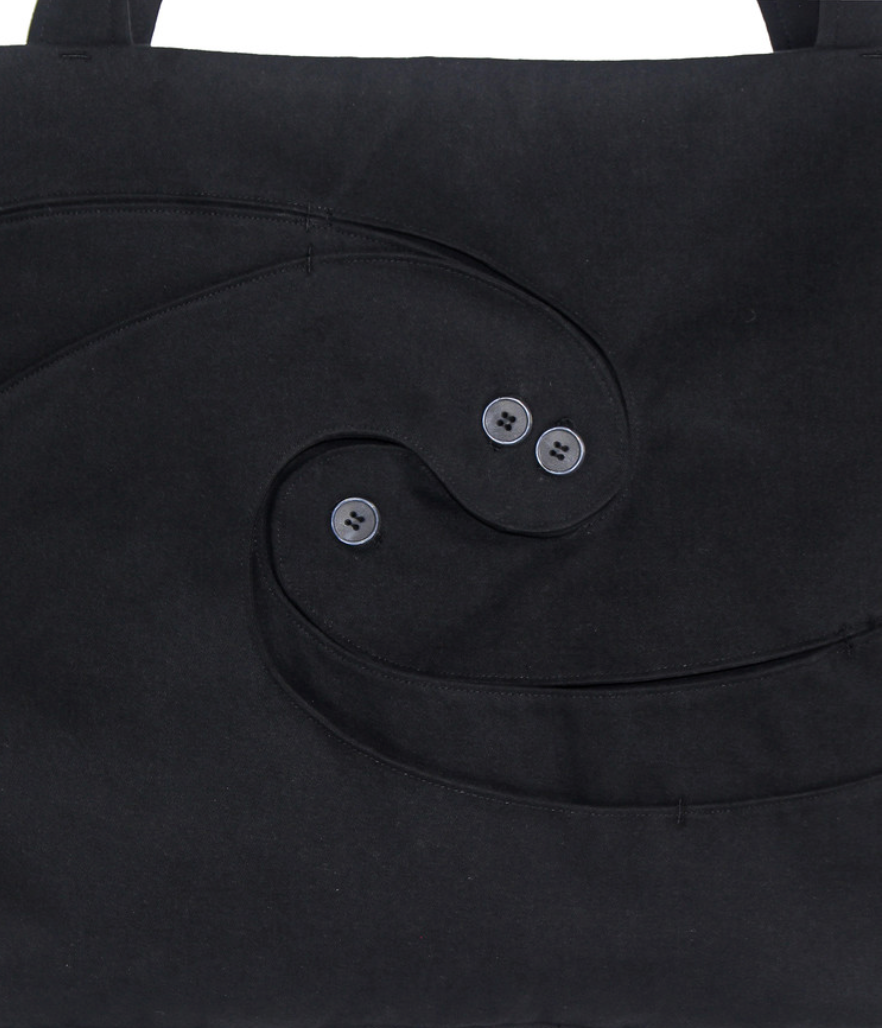 Spiral tote bag black