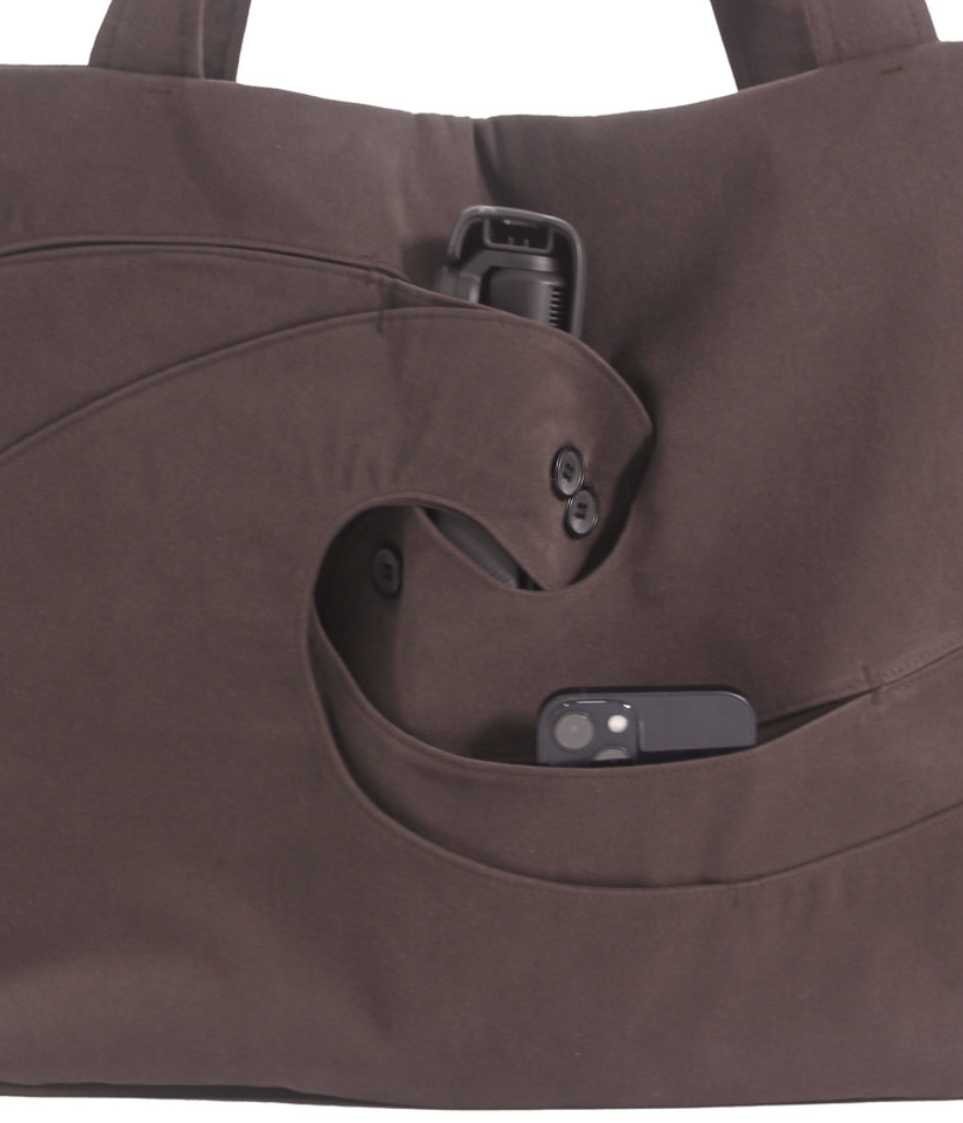 Spiral tote bag sparrow brown