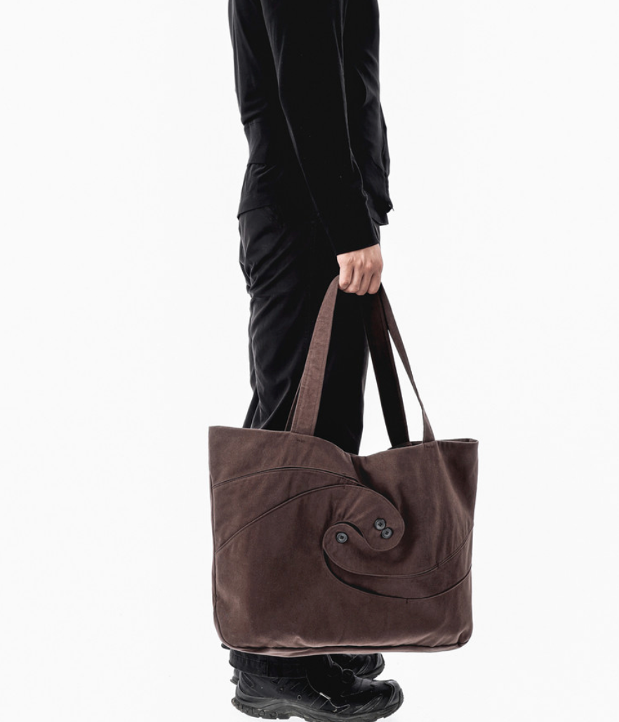 Spiral tote bag sparrow brown