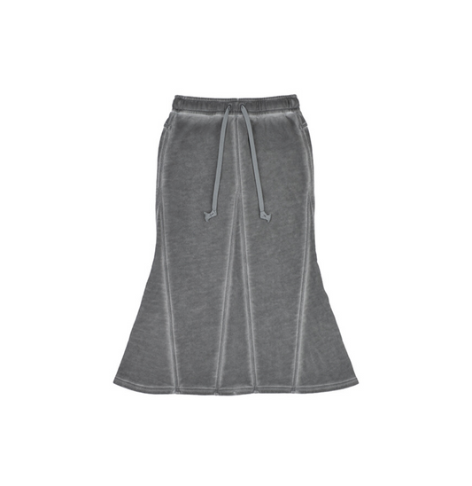 Signature luna garment washing skirt charcoal