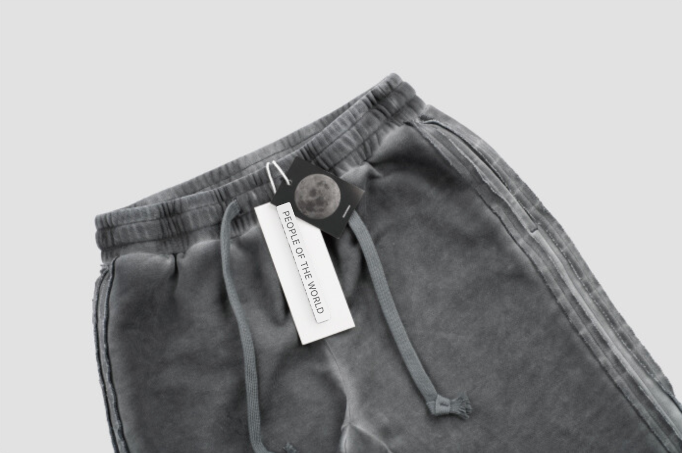 Signature lunar garment washing pants charcoal