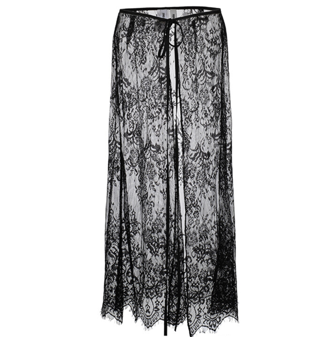 Lace wrap skirt black