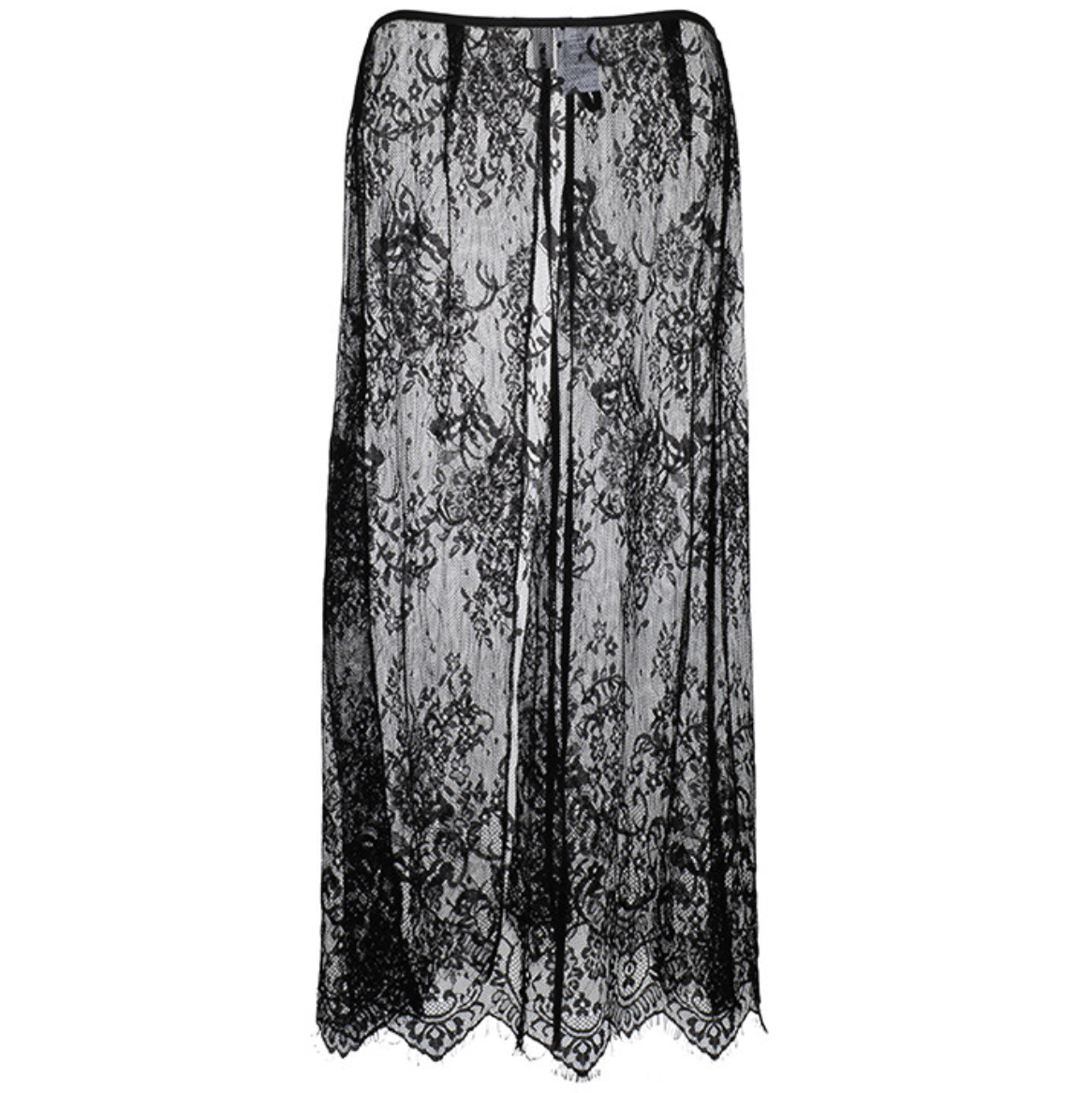 Lace wrap skirt black