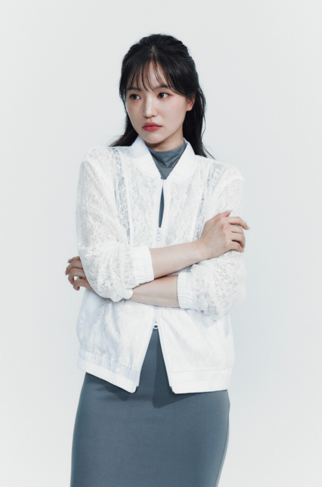 Sheer lace blouse jacket