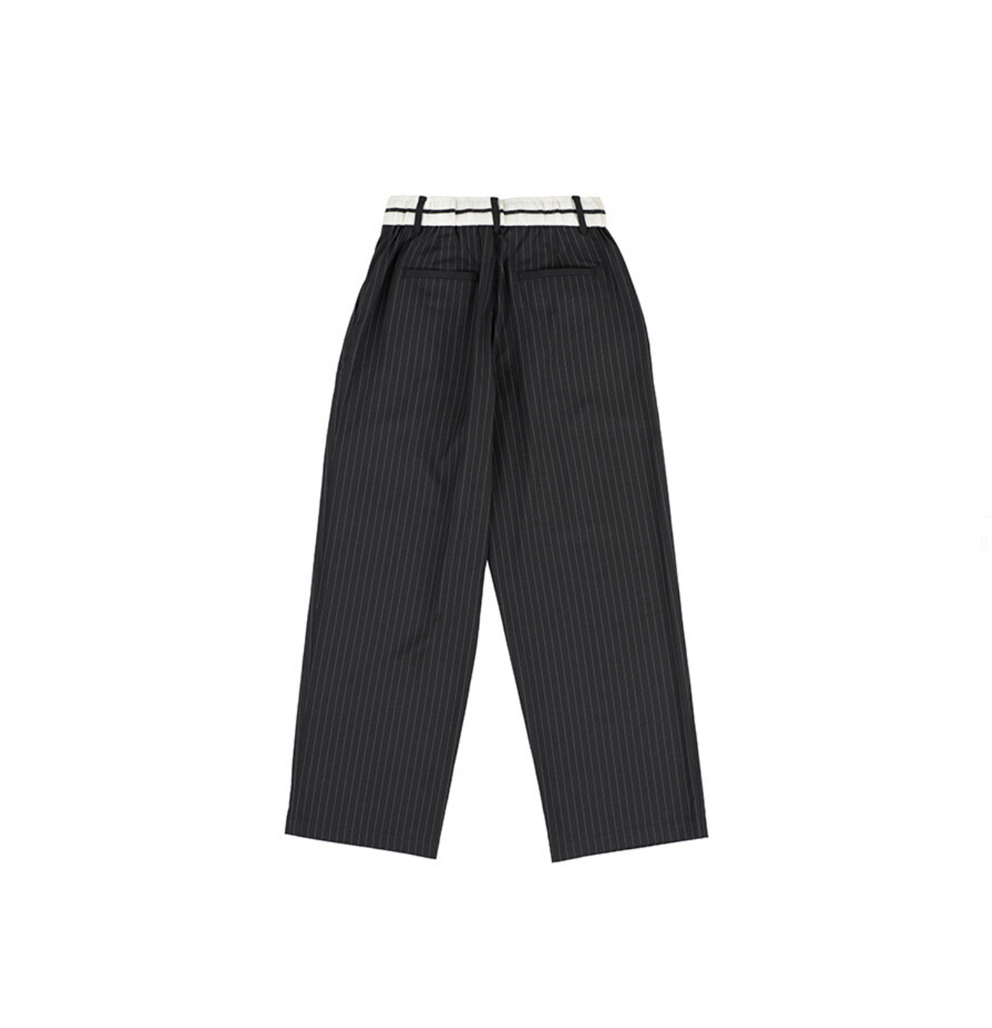 Striped wool blend pants