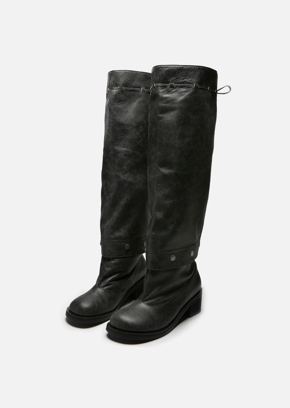 Heidi Button Boots / gray