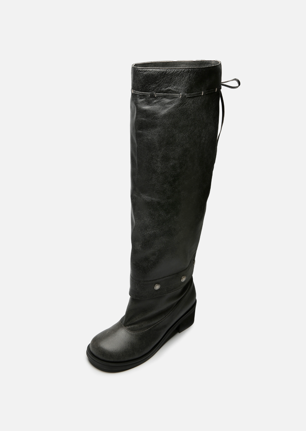 Heidi Button Boots / gray
