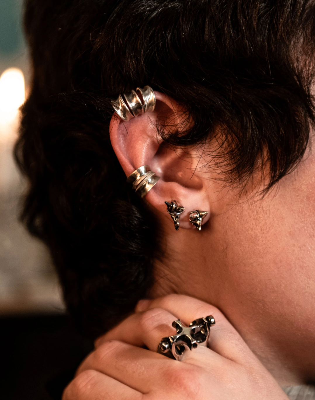 Hemisphere spike studs (pair)