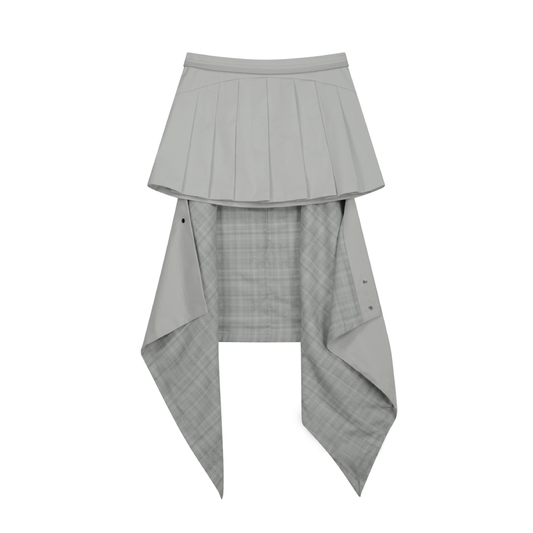 Multi panel Pleats Skirt Warm Grey