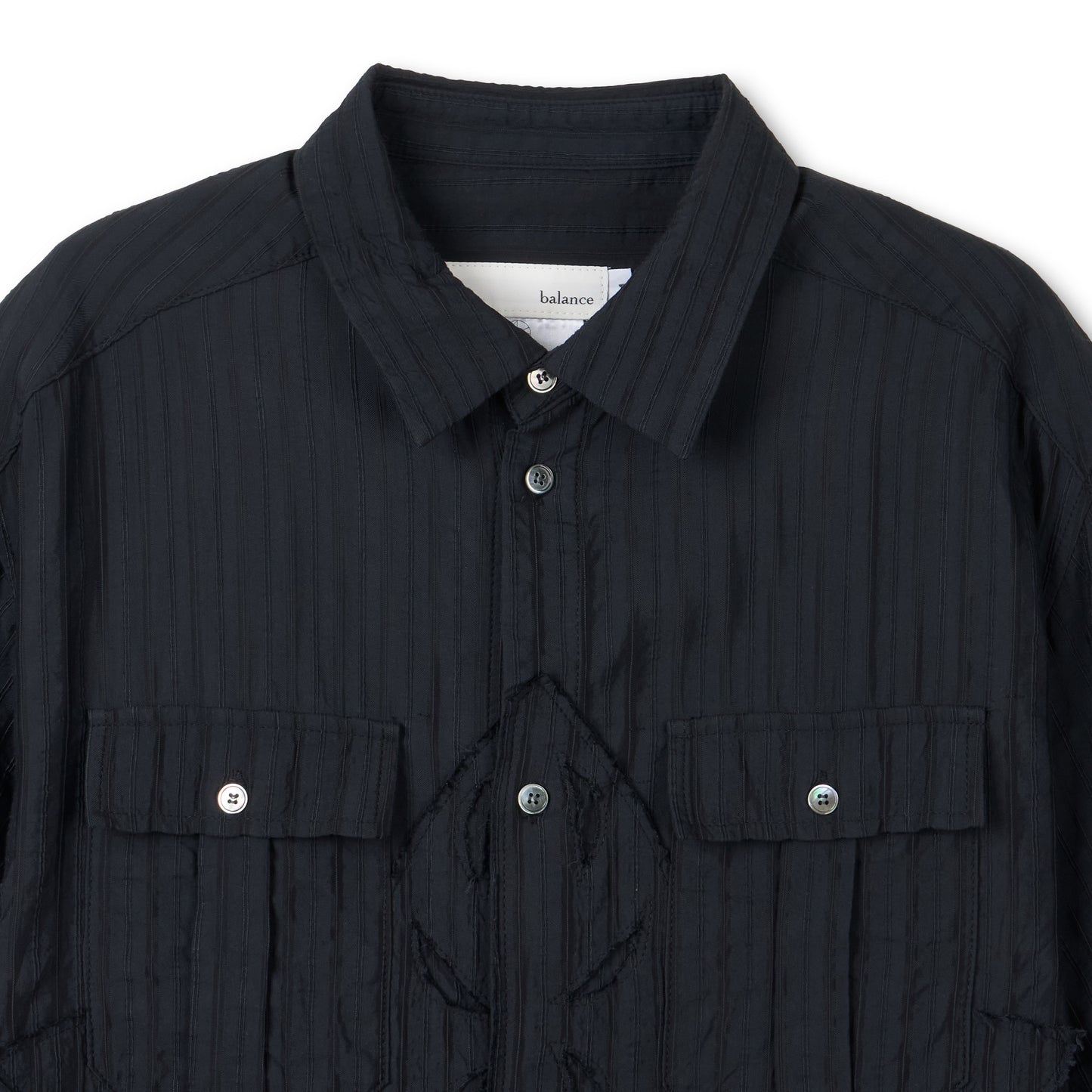 Flower shirt ver imbalance black