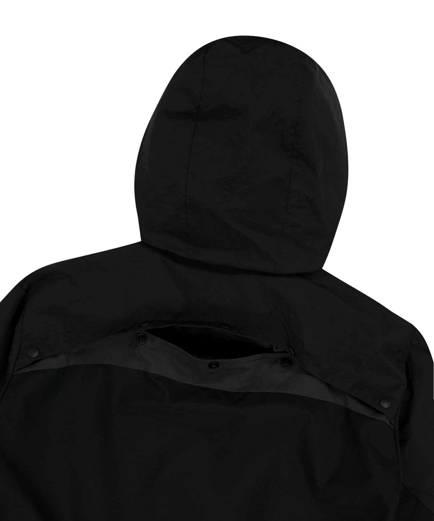 Paneled Crop Shell Jacket Black