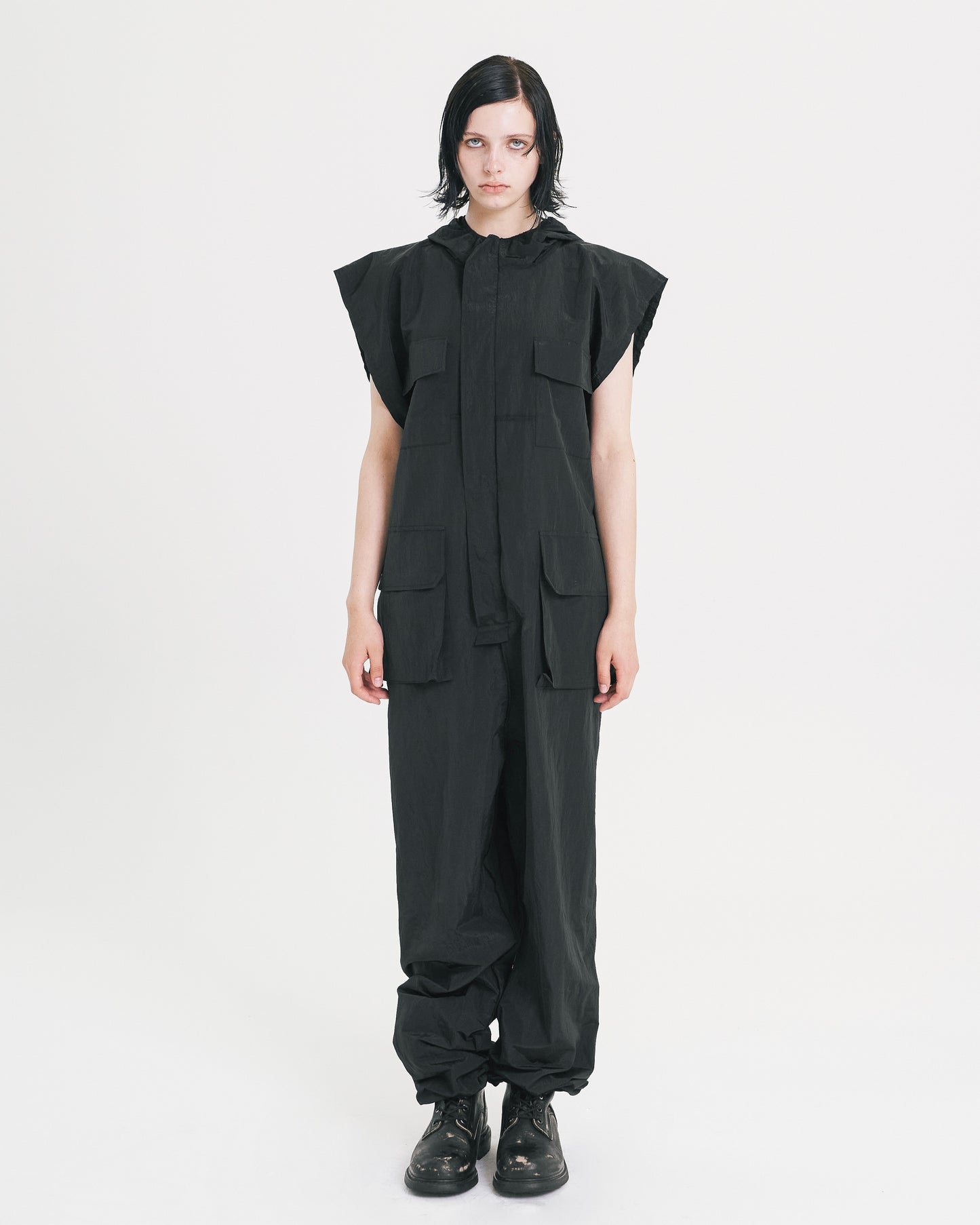 Short sleeve inside out overall