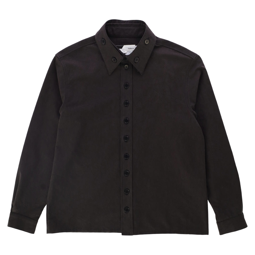 Layered collars shirts_ver imbalance (black)