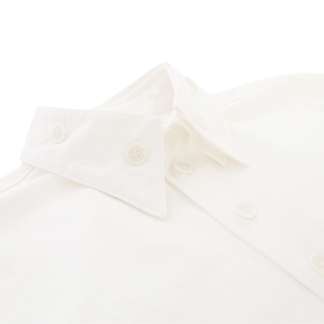 Layered collars shirts_ver imbalance (white)