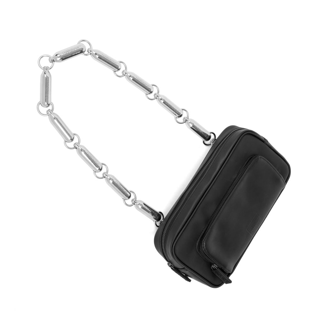 N₂O bum bag black vegan leather