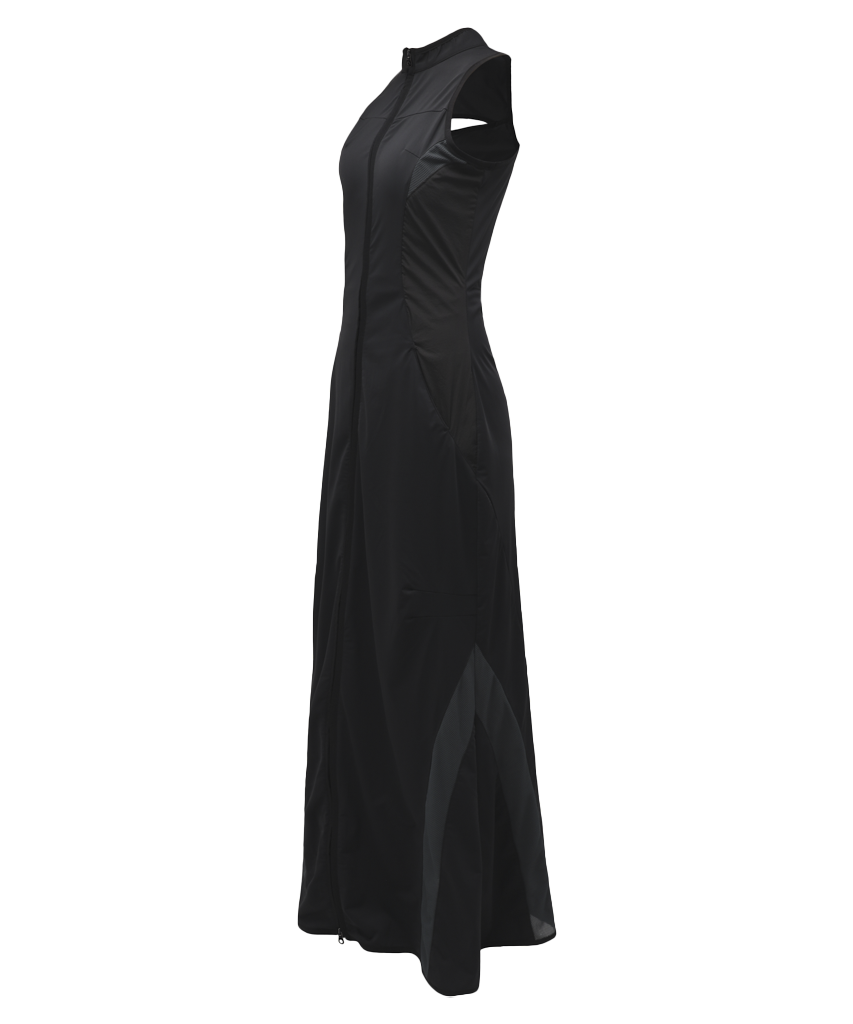 Hoodie bolero maxi 2-piece dress black