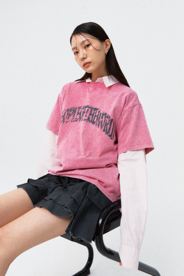 Signature Ocean Pigment T-shirt pink
