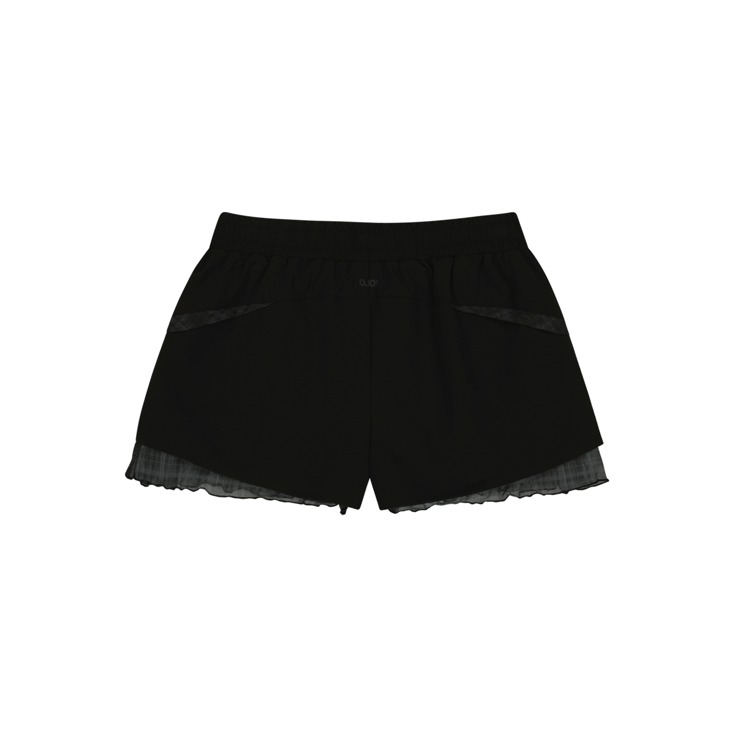 Reversible Plaid Track Shorts Black