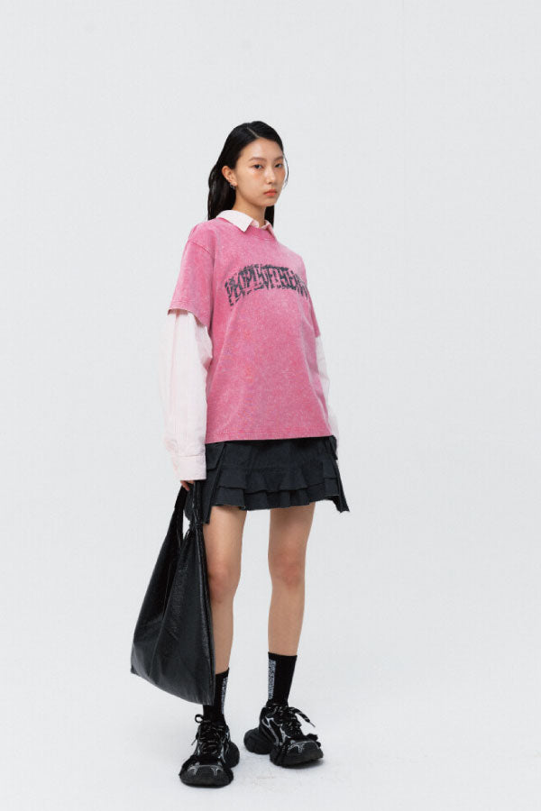 Signature Ocean Pigment T-shirt pink