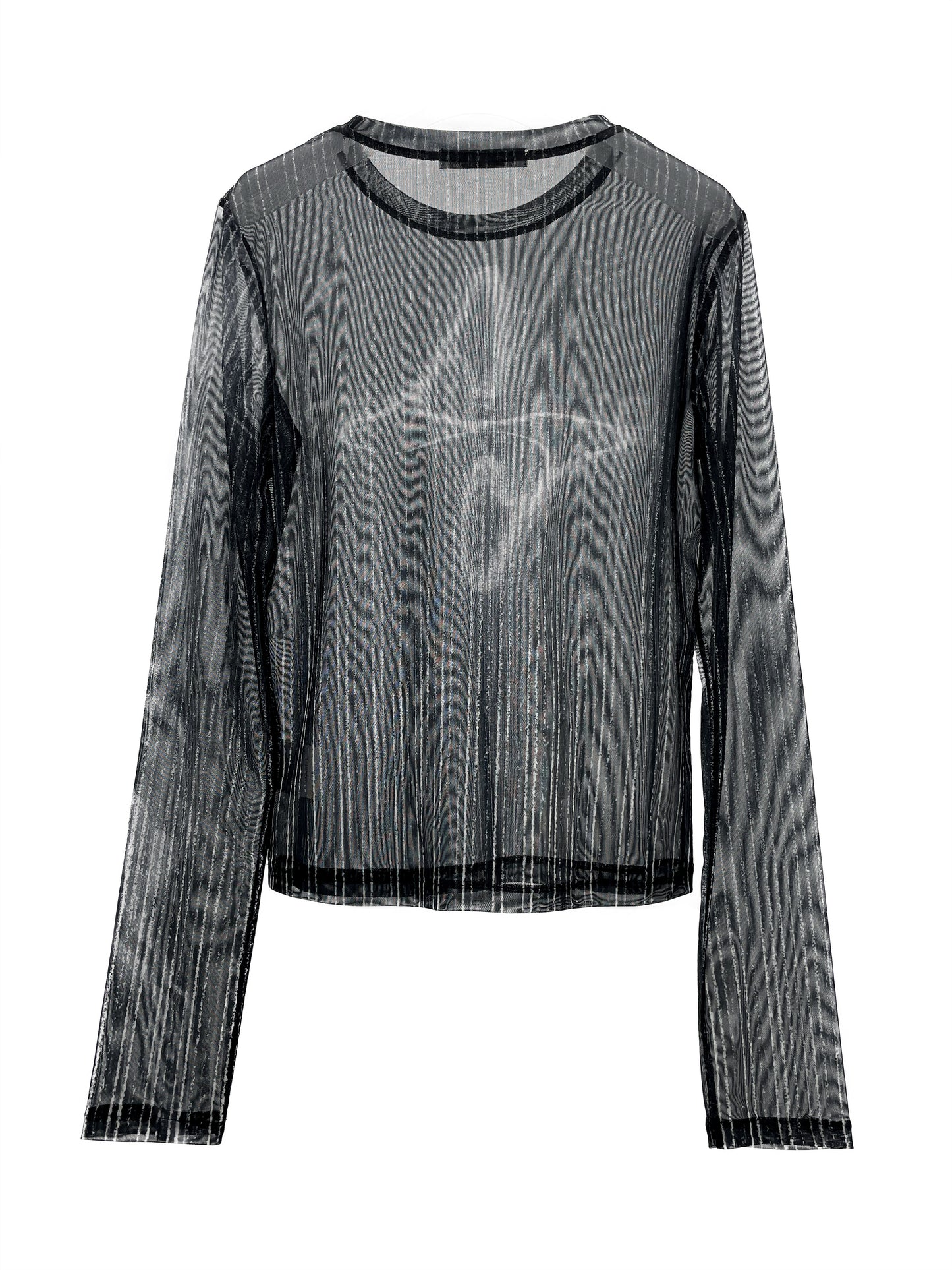 Logo printed mesh top