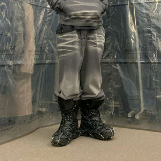 Embroidery washed pants