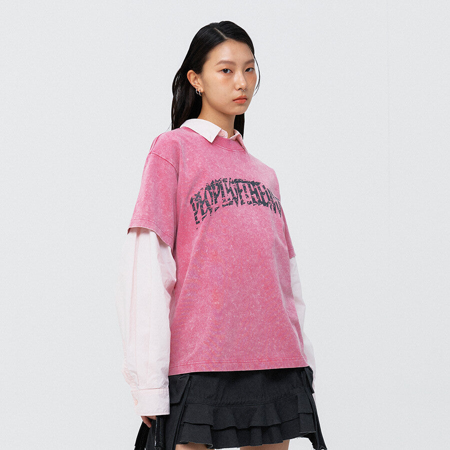 Signature Ocean Pigment T-shirt pink