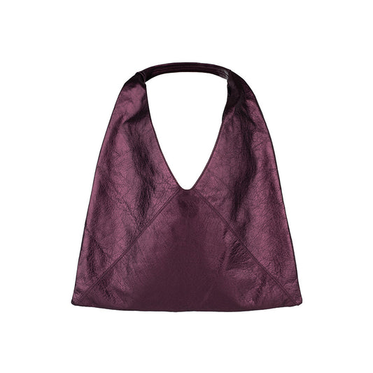 A Pack leather shoulder bag plum