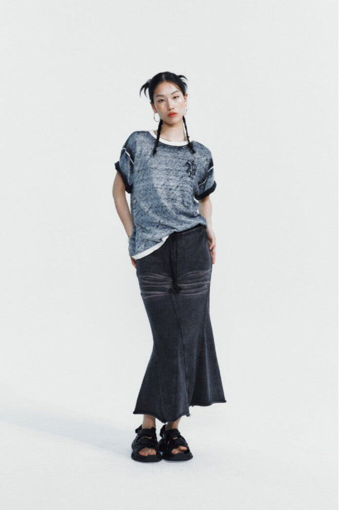 Acid Washed Mermaid Skirt