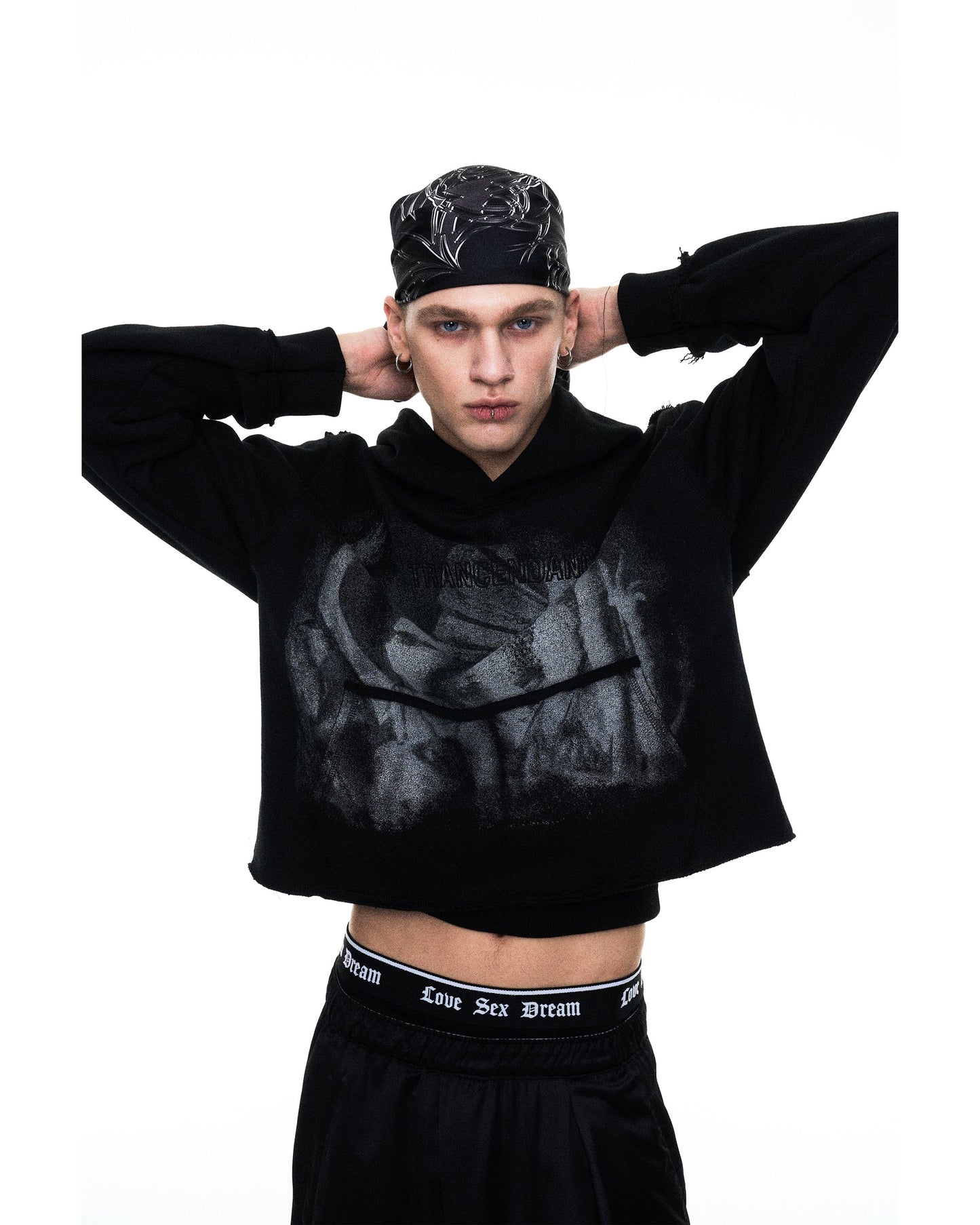 Tcd-rave crop hoodie