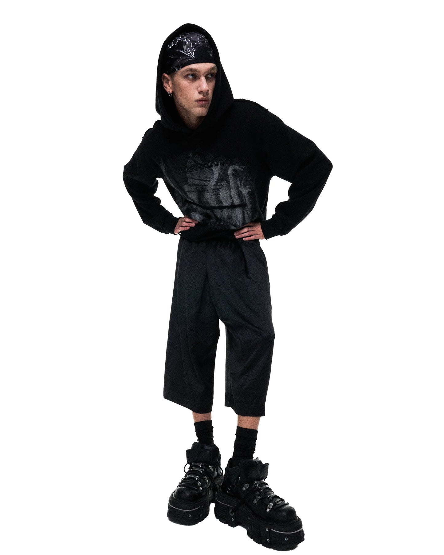 Tcd-rave crop hoodie