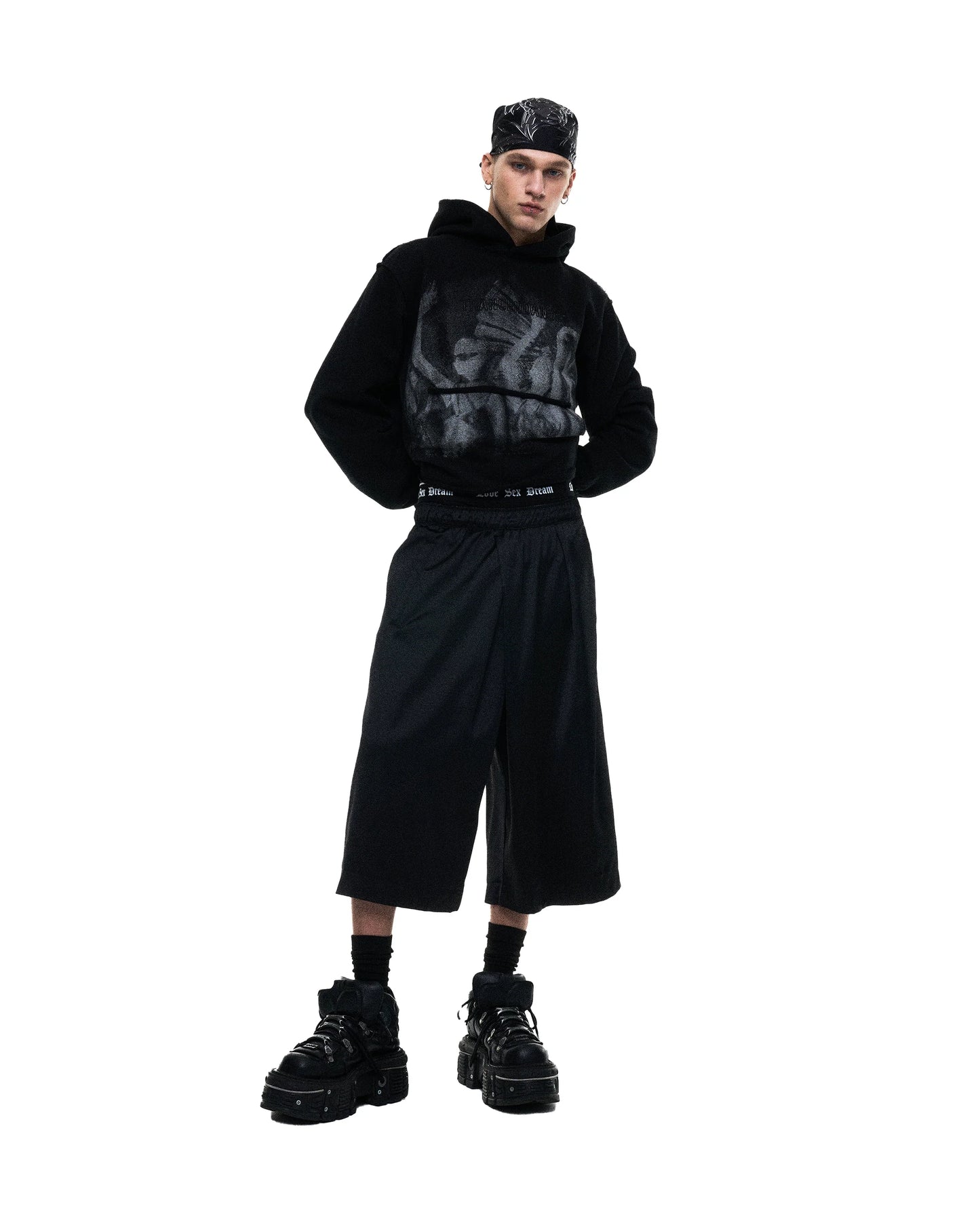 Tcd-rave crop hoodie