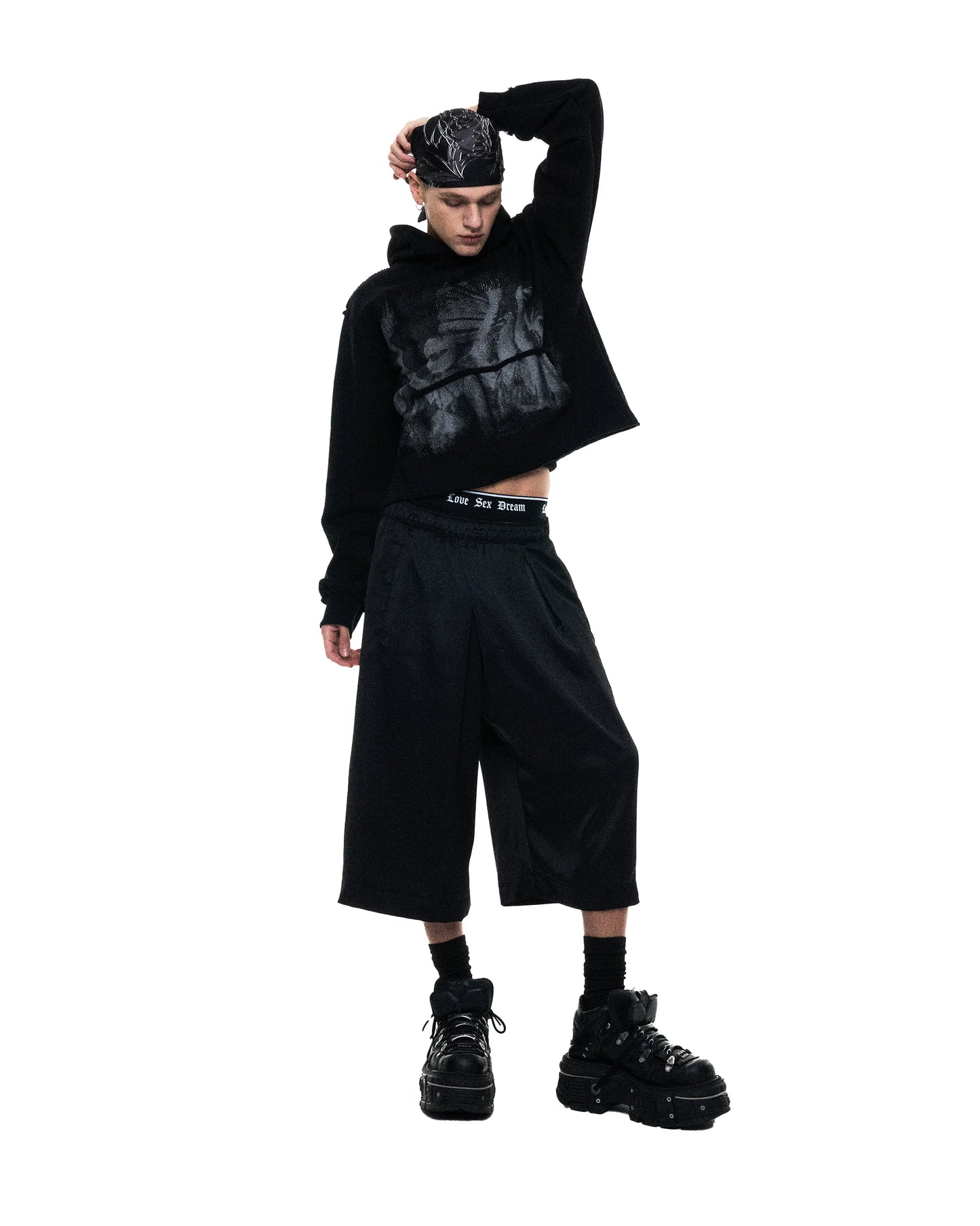 Tcd-rave crop hoodie