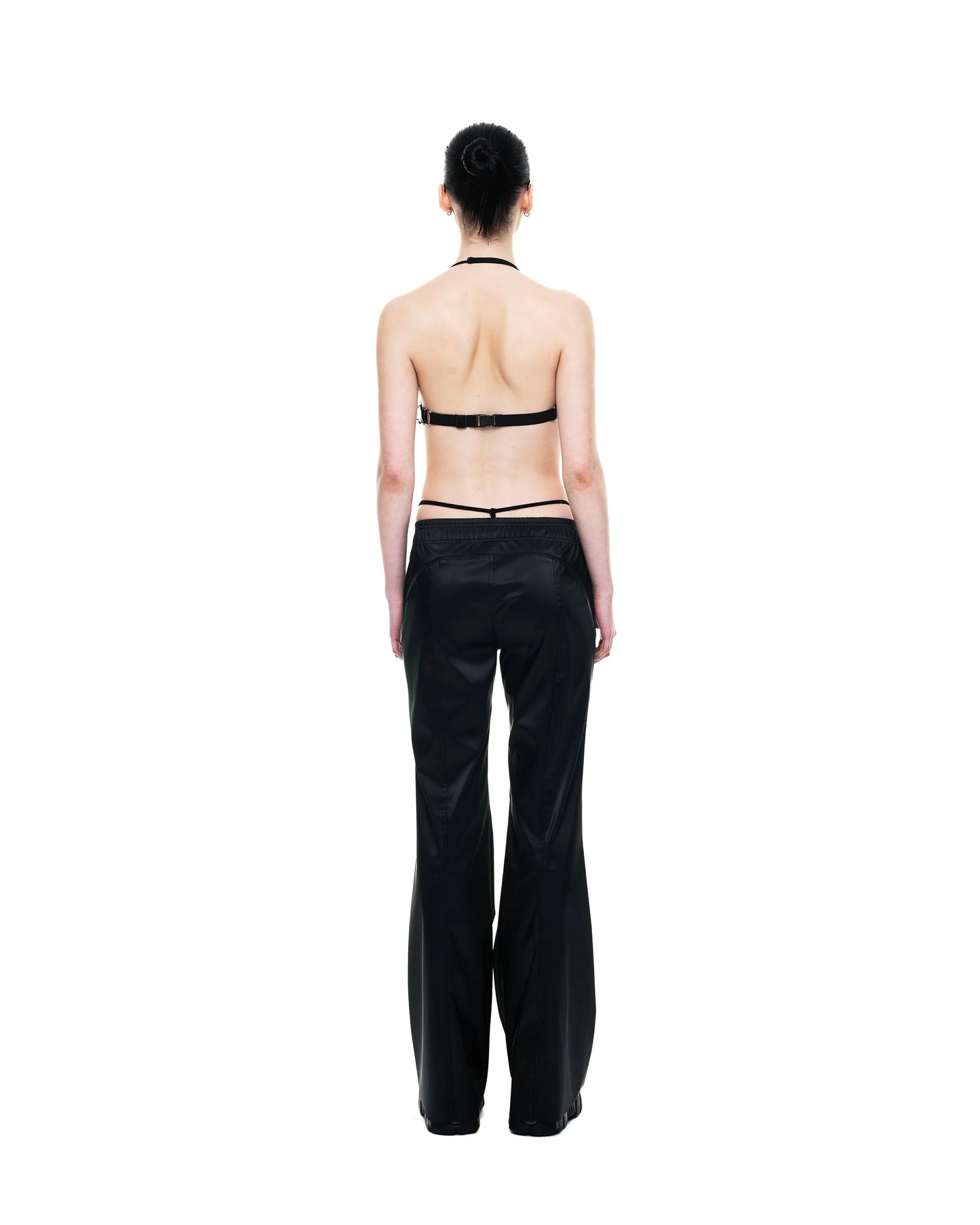 Matallic flared trousers