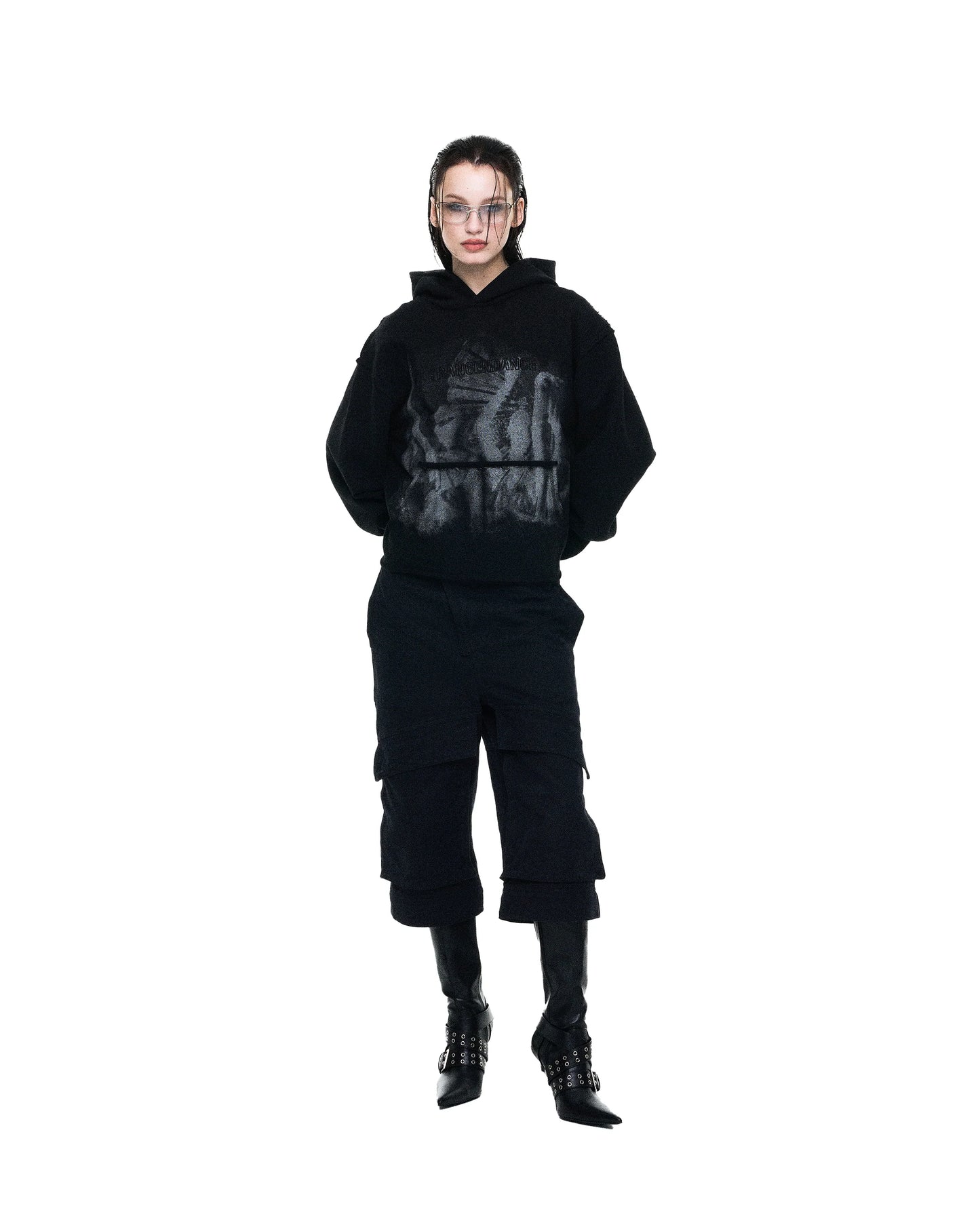Tcd-rave crop hoodie