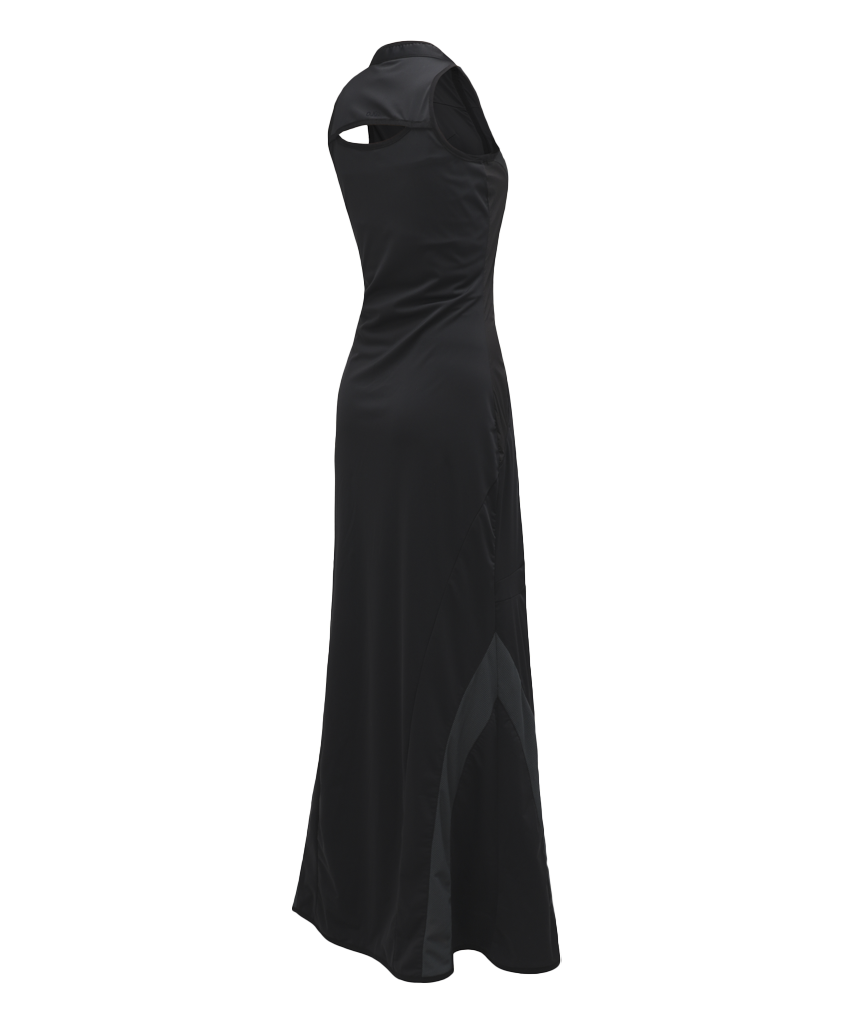 Hoodie bolero maxi 2-piece dress black